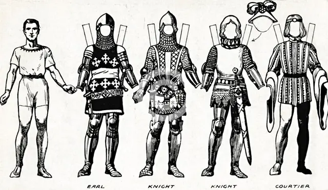 'The Great Gallery of British Costume: Dress Worn In Edward The Third's Reign', c1934. Artist: Unknown.