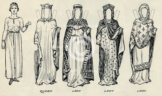 'The Great Gallery of British Costume: Varied Dresses Worn in Norman Times', c1934. Artist: Unknown.