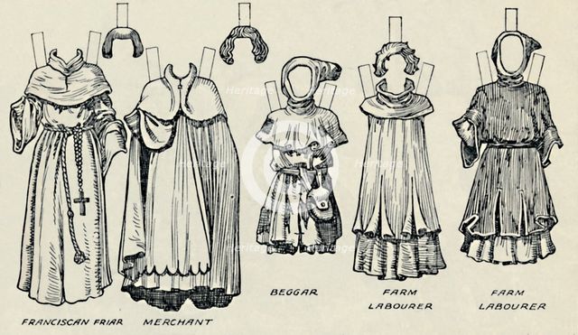 'The Great Gallery of British Costume: Varied Dresses Worn in Norman Times', c1934. Artist: Unknown.