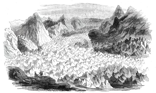 The great glacier of Lauteraar, 1844. Creator: Unknown.