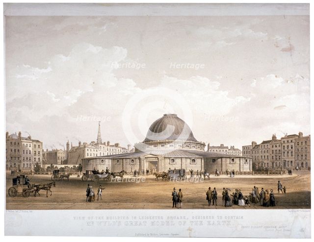 The Great Globe, Leicester Square, Westminster, London, c1855. Artist: Day & Son