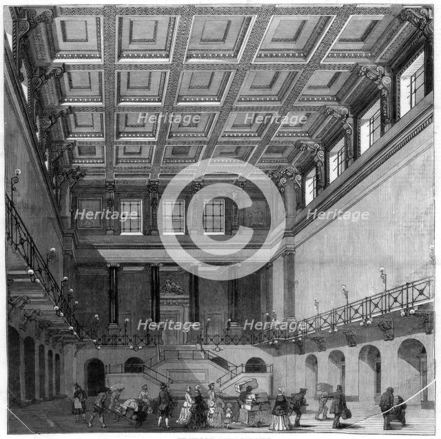 The Great Hall, Euston Square satation, 1849. Artist: Unknown
