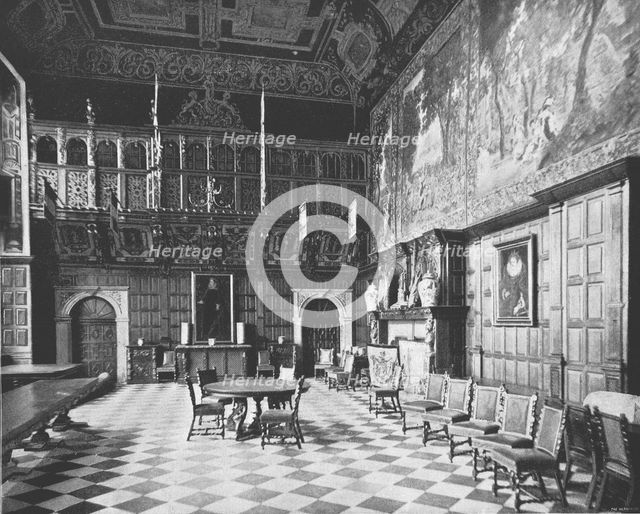 The Great Hall, Hatfield House, Hatfield, Hertfordshire, 1894. Creator: Unknown.