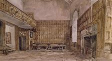 The Great Hall, Haddon Hall, c1830s. Creator: David Cox the Elder