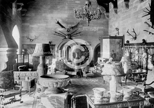 The Great Hall, Warwick Castle, 1924-1926.Artist: HN King