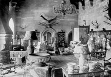 The Great Hall, Warwick Castle, 1924-1926.Artist: HN King