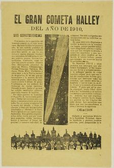 The Great Halley's Comet, 1899, published 1910. Creator: José Guadalupe Posada