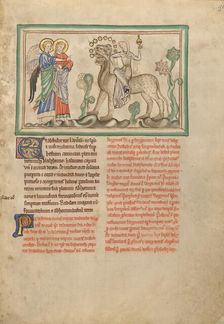 The Great Harlot on the Beast; Dyson Perrins Apocalypse, about 1255-1260. Creator: Unknown