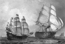 The Great Harry man of war, the largest ship in the world during the reign of Henry VIII, c1857.Artist: T Sherratt