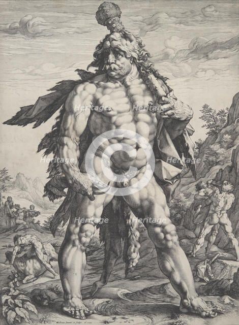The Great Hercules, 1589., 1589. Creator: Hendrik Goltzius.