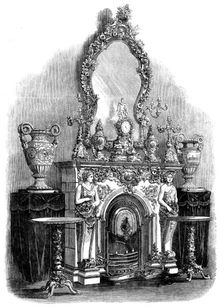 The Great International Exhibition: chimneypiece by the Royal Saxon China Manufactory, 1862. Creator: Unknown