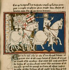 The great king on a white horse. Miniature from: Apocalypse de saint Jean, ca 1320. Creator: Anonymous