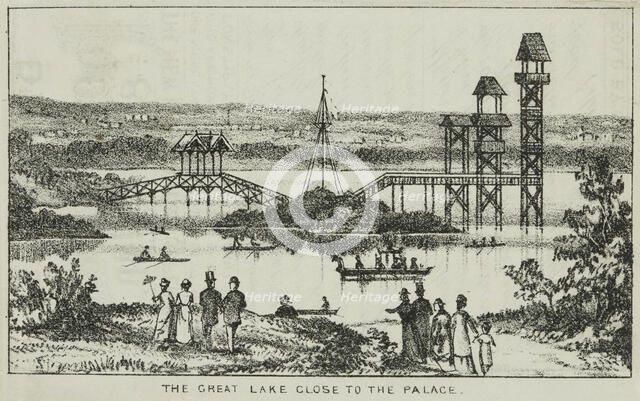 The Great Lake close to the Alexandra Palace, 19th century. Creator: Unknown.