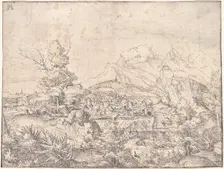 The Great Landscape with the Water Mill, c. 1520. Creator: Albrecht Altdorfer