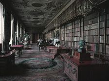 The Great Library, Chatsworth, Derbyshire, c1955. Creator: Arthur Charles Kirby Ware