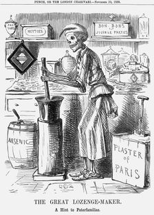 The Great Lozenge-Maker. A Hint to Paterfamilias 1858. Creator: John Leech