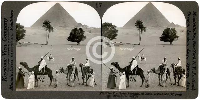The Great Pyramid of Giza, Egypt, 1905.Artist: Underwood & Underwood
