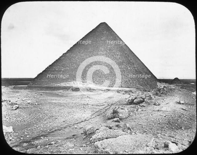 The Great Pyramid of Khufu (Cheops), Giza, Egypt, c1890. Artist: Newton & Co