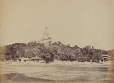 The Great Pagoda in the Imperial Winter Palace, Pekin, October 29, 1860, 1860. Creator: Felice Beato