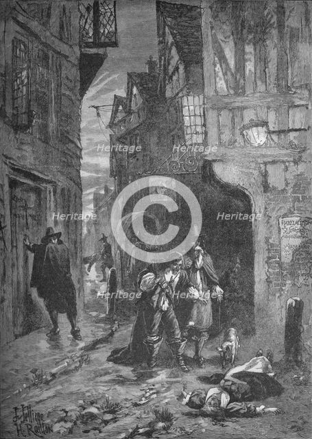 The Great Plague: scenes in the streets of London, 1665-1666 (1905). Artist: Unknown.