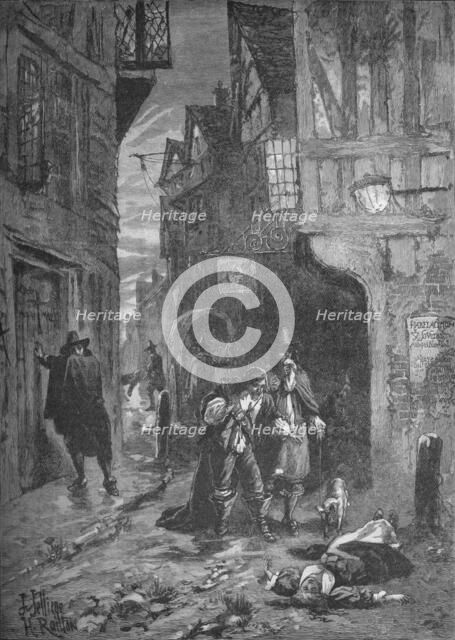 The Great Plague: scenes in the streets of London, 1665-1666 (1905). Artist: Unknown.
