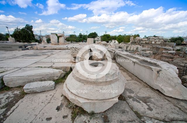 The Great Propylaea at Eleusis, Greece. Creator: Samuel Magal.