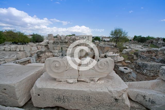 The Great Propylaea at Eleusis, Greece. Creator: Samuel Magal.