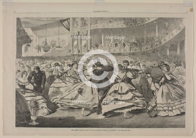 The Great Russian Ball at the Academy of Music, November 5, 1863, 1863. Creator: Winslow Homer (American, 1836-1910).