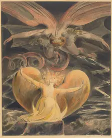The Great Red Dragon and the Woman Clothed with the Sun, c. 1805. Creator: William Blake