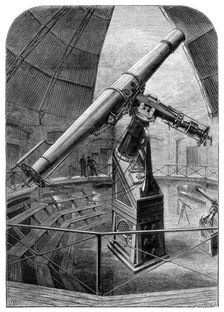 The Great Refracting Telescope constructed at Dublin for the Vienna Observatory, 1881. Creator: W. I. Mosses