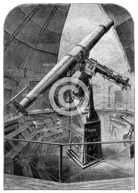 The Great Refracting Telescope constructed at Dublin for the Vienna Observatory, 1881.  Creator: W. I. Mosses.