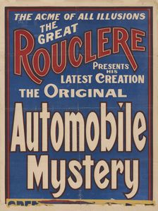 The Great Rouclere: the original automobile mystery, c1890 - 1910. Creator: Unknown