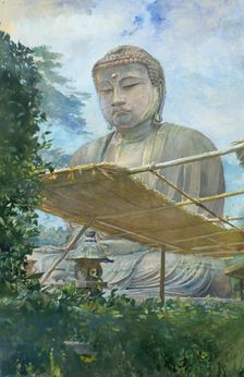 The Great Statue of Amida Buddha at Kamakura, Known as the Daibutsu..., 1887. Creator: John La Farge