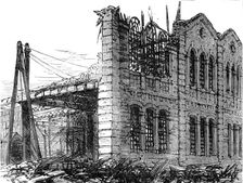 The Great Storm of Wind on Friday week: fallen gable at Shoreditch Goods Station, 1881. Creator: Unknown