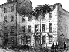 The Great Storm of Wind on Friday week: top of a house blown down in Burlington-street..., 1881. Creator: Unknown