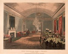 The Great Subscription Room, Brooks's Club, St James's Street, London, 1808. Creators: Thomas Rowlandson, Joseph Constantine Stadler, Augustus Charles Pugin