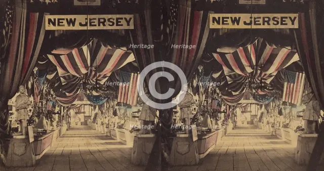 The Great Sanity Fair, Philadelphia, 1864. New Jersey exhibit, 1864. Creator: James Cremer.