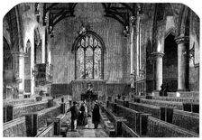 The Great Schools of England, the Chapel at Rugby School, 1862. Creator: Unknown