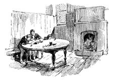 The Great Schools of England: No. 1 - Eton College, old table in Long Chamber, 1890. Creator: Unknown