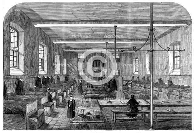 The Great Schools of England: one of the dormitories at Christ's Hospital School, 1862. Creator: Unknown.