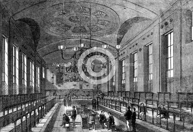 The Great Schools of England: St. Paul's School - the schoolroom, 1862.  Creator: Unknown.