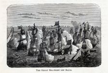 The Great Sea-Fight Off Sluys, 1882. Artist: Anonymous