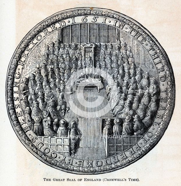 The Great Seal of England (Cromwell's Time), 1882. Artist: Anonymous  