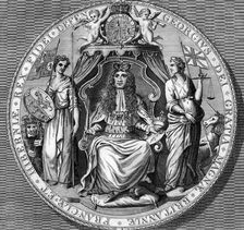 The great seal of King George I. Artist: Vandroit