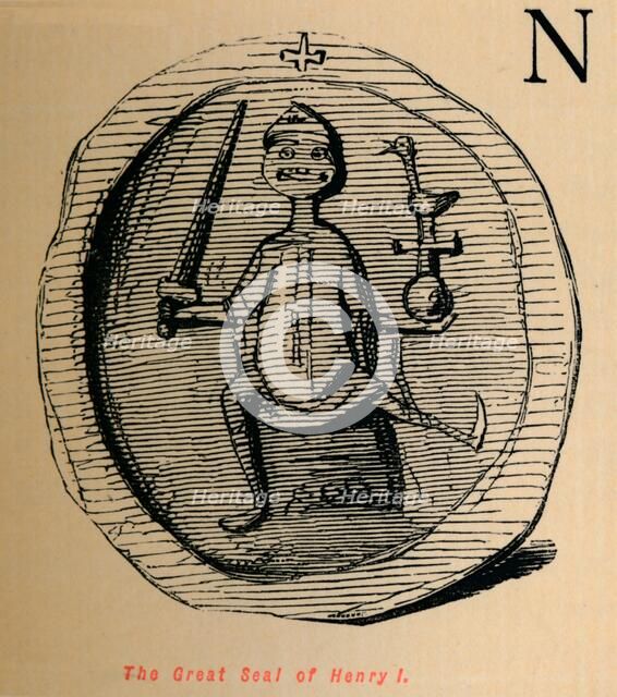 'The Great Seal of Henry I',  c1860, (c1860). Artist: John Leech.