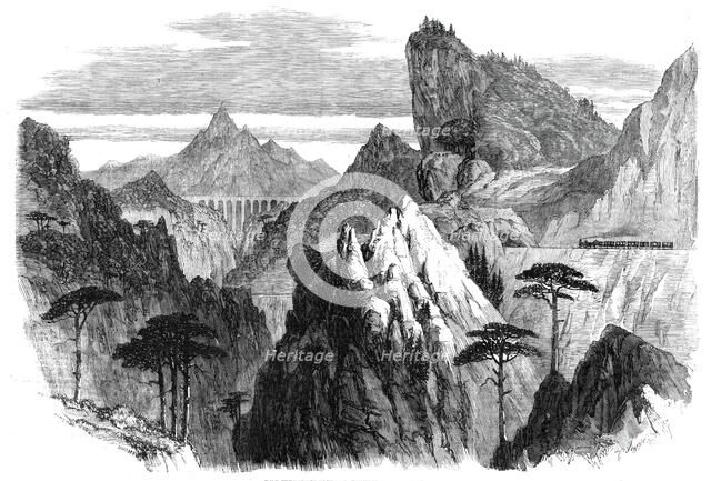 The Great Semmering Railway - the Weinzettelwand Tunnel, 1860. Creator: Unknown.