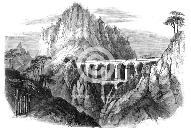 The Great Semmering Railway - the Bollerswand Viaduct and Tunnel, 1860. Creator: Unknown.