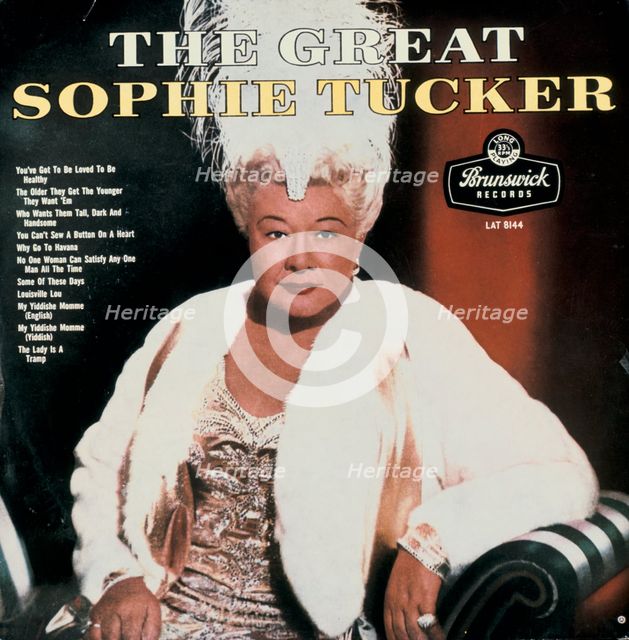 'The Great Sophie Tucker', (1884-1966), American Jewish entertainer. Creator: Unknown.