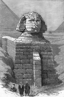 The Great Sphinx as now cleared from the encumbering sand 1886. Creator: Unknown