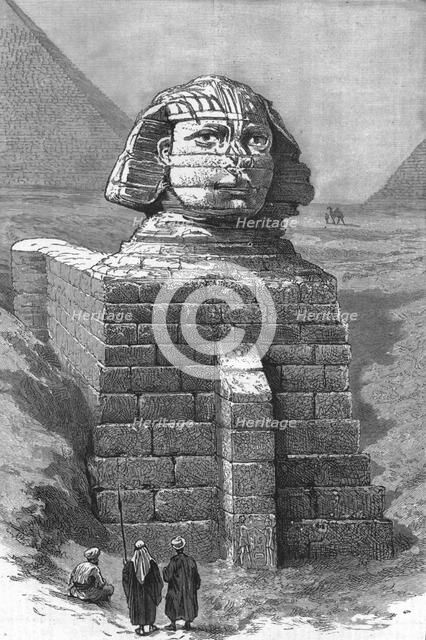 'The Great Sphinx as now cleared from the encumbering sand', 1886.  Creator: Unknown.